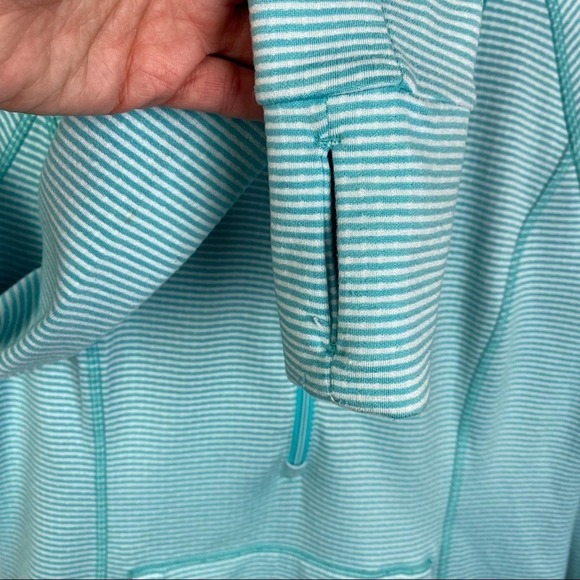 Tangerine Half Zip Striped Hoodie Size Small - Picture 7 of 7